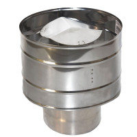 Оголовок с дефлектором (НЕРЖ-439/0,5-НЕРЖ-439/0,5) d-150/210 (УМК) Оголовок с дефлектором (НЕРЖ-439/0,5-НЕРЖ-439/0,5) d-150/210 (УМК)