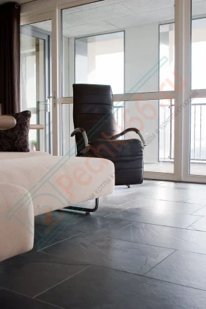 Плитка сланец Black Brushed Brazil 600 x 300 x 10 мм (1,08 м2 / 6 шт)