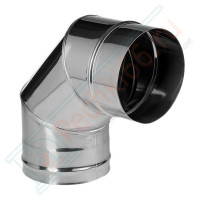 Отвод 90° без изол (НЕРЖ-321/0,5) d-115 (Дымок-Lux)