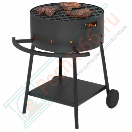 Мангал Дачник на подставке, с чугунной решеткой Стейк Ø 450 мм (Везувий)