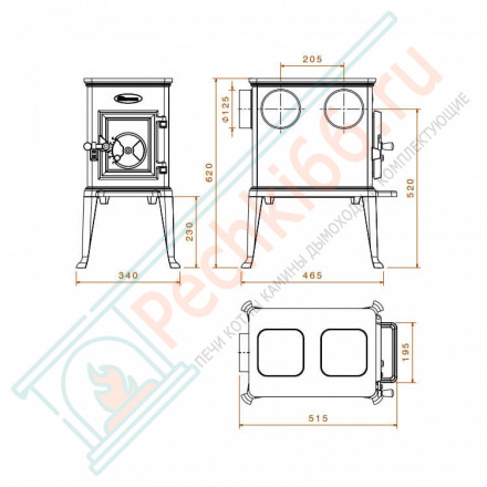 Чугунная печь 100CBS (Dovre)
