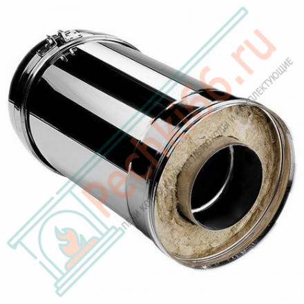 Сэндвич труба V50R с изол L=250 (AISI-310S/0,8-ОЦИНК-RAL/0,5) d-104/200 (Вулкан-Cerablanket)