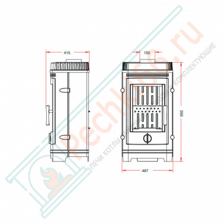 Печь-камин CASSINE (INVICTA)