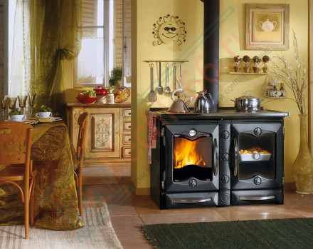 Печь с варочной поверхностью America NE, цвет чёрный (La Nordica)