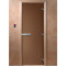 Дверь стеклянная для бани, бронза матовая 2100х800 (DoorWood)