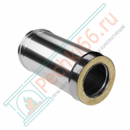 Сэндвич труба для дымохода L=500 (НЕРЖ-321/0,5-НЕРЖ-439/0,5) d-200/280 (Дымок-Lux)