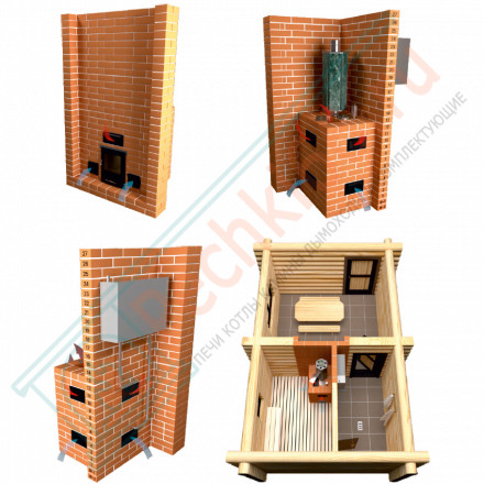 Печь для бани Геленджик (ИзиСтим) до 35м3