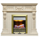 Каминокомплект Corsica - Слоновая кость с патиной (Ширина 1100) с электрическим очагом Danville Antique Brass FB2