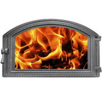 Дверца каминная чугунная 222, антрацит (Везувий) Дверца каминная чугунная 222, антрацит (Везувий)