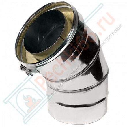 Сэндвич-отвод 45° (AISI-316L/0,5-AISI-304/0,5) d-150/200 (Craft-GS-25)