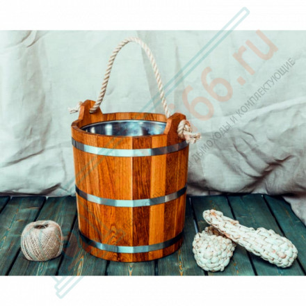 Запарник 12л. с нержавеющей вставкой, ДУБ (Woodson)