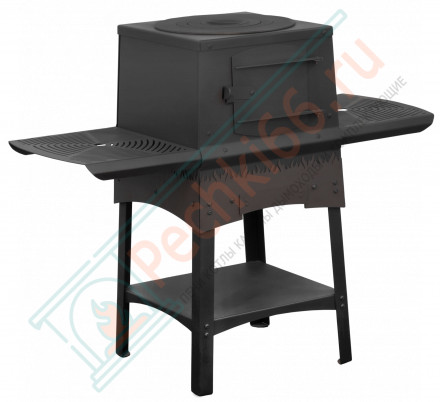Печь под казан с чугунной плитой LUX (Сталь 3мм) (Сталь-Мастер)