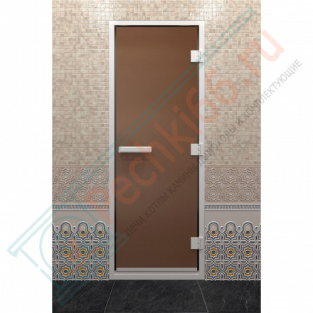 Стеклянная дверь DoorWood Хамам Бронза матовая 180х70 (по коробке)