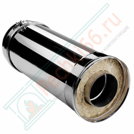 Сэндвич труба V50R с изол L=500 (AISI-321/0,5-ОЦИНК/0,5) d-180/280 (Вулкан)