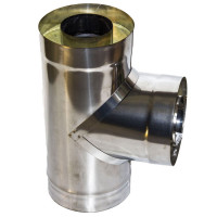 Сэндвич-тройник 90° (НЕРЖ-439/1,0-ОЦИНК/0,5) d-180/260 (УМК)