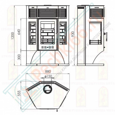 Печь-камин Москва 12 (Мета) до 240 м3
