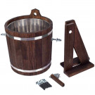 Обливное устройство 12л. с нержавеющей вставкой, дуб в темном (Woodson) Обливное устройство 12л. с нержавеющей вставкой, дуб в темном (Woodson)