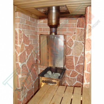 Плитка прямая Рваный камень Макси (0.6 м2 в коробке) (Терракот)