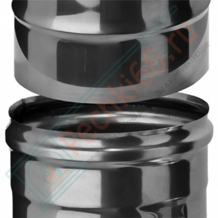 Сэндвич труба для дымохода L=1м (Aisi-304/0,8-НЕРЖ) d-115/200 (Ferrum Austenite HF)