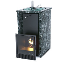 Печь для бани Сочи в трёхстороннем кожухе с открытым верхом из пироксенита (ИзиСтим)