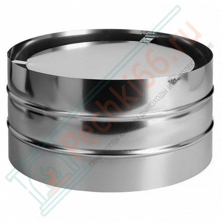 Зонт с ветрозащитой без изол (НЕРЖ-321/0,5) d-180 (Дымок-Lux)