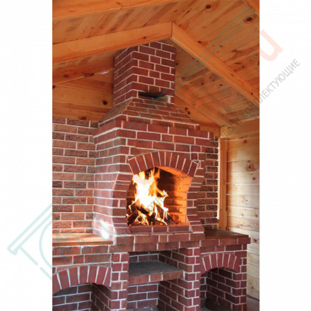 Плитка прямая Шамот Хаос (0.84 м2 в коробке) (Терракот)