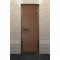 Дверь для хамама в бронзовом профиле, бронза матовая 200x80 (DoorWood)