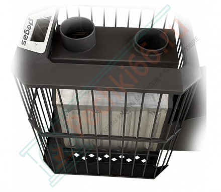 Печь для бани Пегас-26 сетка, дверца со стеклом, закрытая каменка (Pegas)