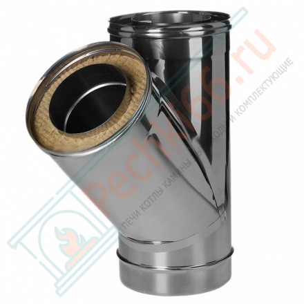 Тройник 45° с изол (НЕРЖ-321/0,8-НЕРЖ-439/0,5) d-250/330 (Дымок-Lux)