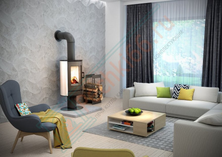 Печь-камин KOZA AB/S/N/DR/KAFEL, белый (Kratki)