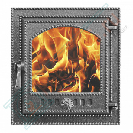 Дверца каминная чугунная 210, антрацит (Везувий)