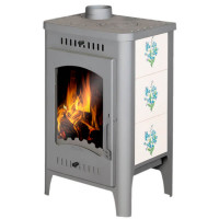 Печь-камин Бавария Оптима Незабудка, с плитой (ЭкоКамин) до 150 м3