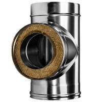 Тройник 90° с изол (НЕРЖ-321/0,8-НЕРЖ-439/0,5) d-115/200 (Дымок-Lux) Тройник 90° с изол (НЕРЖ-321/0,8-НЕРЖ-439/0,5) d-115/200 (Дымок-Lux)