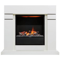 Каминокомплект Lindos - Алебастр с очагом Albany