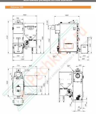 Котел автоматический Stahanov Black 105 (Zota) 105 кВт