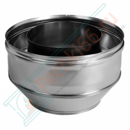 Конус на трубу с изол (НЕРЖ-321/0,5-НЕРЖ-439/0,5) d-200/280 (Дымок-Lux)