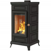 Изразцовая печь Астов Майолика, черная