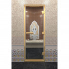 Стеклянная дверь DoorWood «Хамам Прозрачная» в золотом профиле 2000х700 (по коробке) Стеклянная дверь DoorWood «Хамам Прозрачная» в золотом профиле 2000х700 (по коробке)