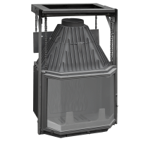 Чугунная топка Призма 700П, подъемный механизм (Мета) 14 кВт