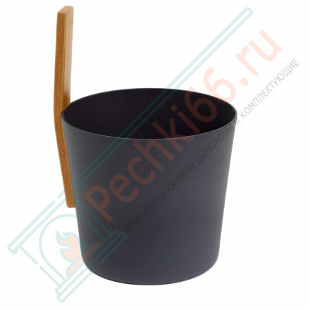 Бадья алюминиевая с бамбуковой ручкой Kiulu 3, черный (Kolo)