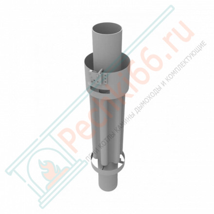 Дымоход - конвектор Жадеит перенесённый рисунок, d-115, L=1000 мм (Feringer)