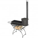 Мангал "Удачный" с печкой под казан 8л. (Везувий)