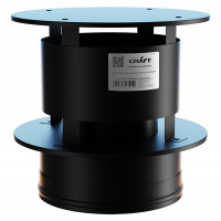 Оголовок с ветрозащитой (AISI-316L/0,8-430/ЭМАЛЬ) d-150/200 (Craft-HF-25BP)