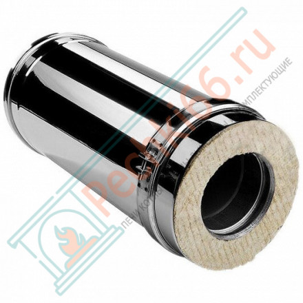 Сэндвич труба V50R с изол L=500 (AISI-321/0,8-ОЦИНК-RAL/0,5) d-104/200 (Вулкан-Cerablanket)