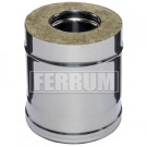 Сэндвич труба для дымохода L=0,25м (НЕРЖ-430/0,5-НЕРЖ-430/0,5) d-80/160 (Ferrum GS) Сэндвич труба для дымохода L=0,25м (НЕРЖ-430/0,5-НЕРЖ-430/0,5) d-80/160 (Ferrum GS)