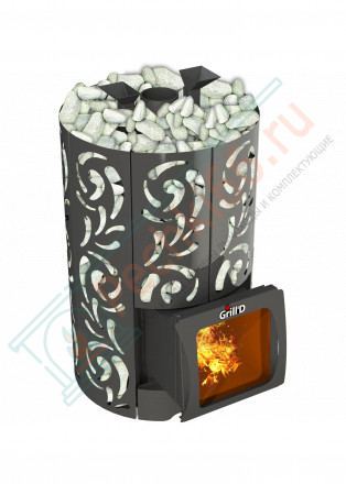 Дровяная банная печь Grill'D Violet World Short Window Max