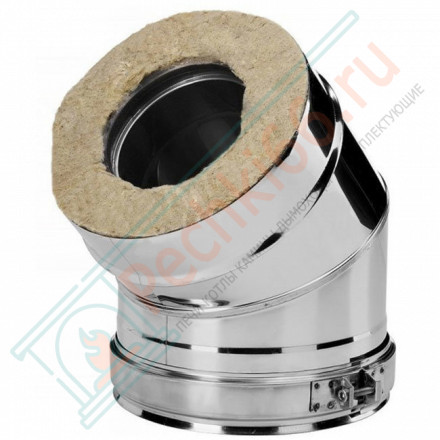 Отвод 30° V50R с изол (AISI-321/0,8-AISI-304/0,5) d-250/350 (Вулкан-Cerablanket)
