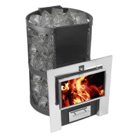 Печь для бани Кольчуга 9-14, панорамная дверка (Термофор) до 14 м3