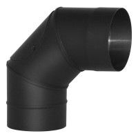 Отвод VBR 90º с ревизией, черный (НЕРЖ-439/0,8) d-115 (Вулкан)