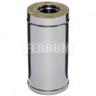 Сэндвич труба для дымохода L=0,25м (НЕРЖ-430/0,8-НЕРЖ-430/0,5) d-130/200 (Ferrum HF)